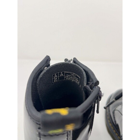 Dr Martens 1460 Juniors Combat Boots Black Patent Leather Lace Up Booties US 3 - Picture 9 of 9